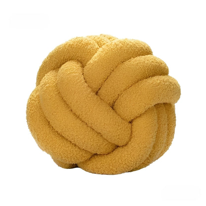 Junji – Coussin Noué Sphérique Nordique en Laine d'Agneau