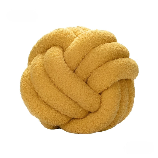 Junji – Coussin Noué Sphérique Nordique en Laine d'Agneau