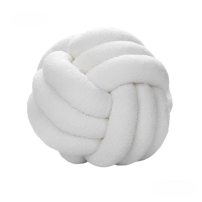 Junji – Coussin Noué Sphérique Nordique en Laine d'Agneau