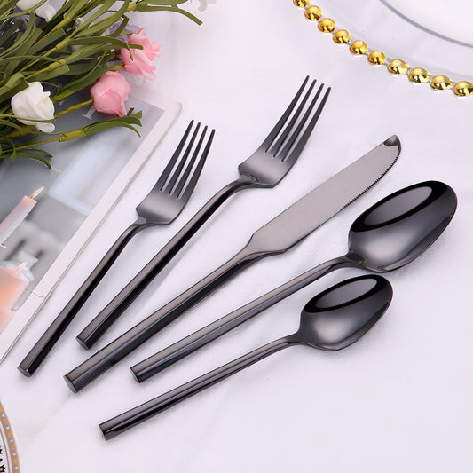 Hexa – Ensemble de couverts en acier inoxydable avec structure forgée hexagonale