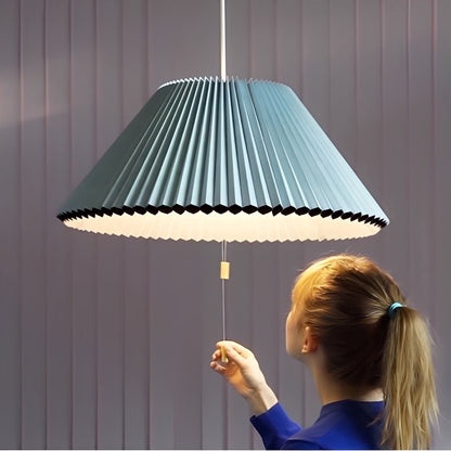 Kasumi – Douce Lampe Suspendue en Tissu Plié