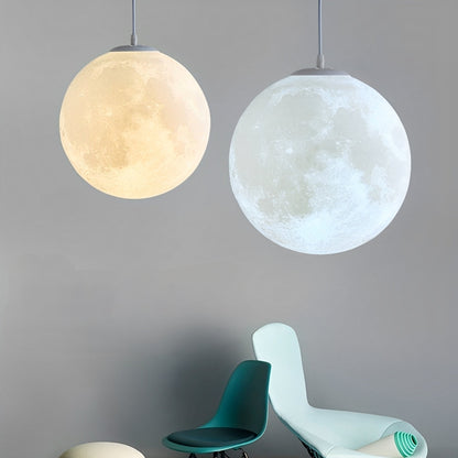 Luna – Lustre Lunaire 3D en Style Moderne Minimaliste