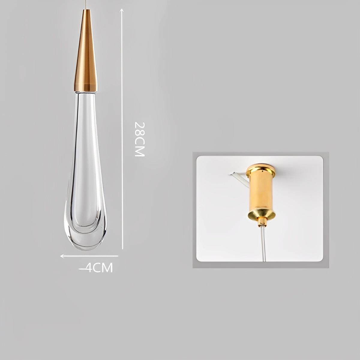 Raya – Suspension Escalier Perles de Pluie