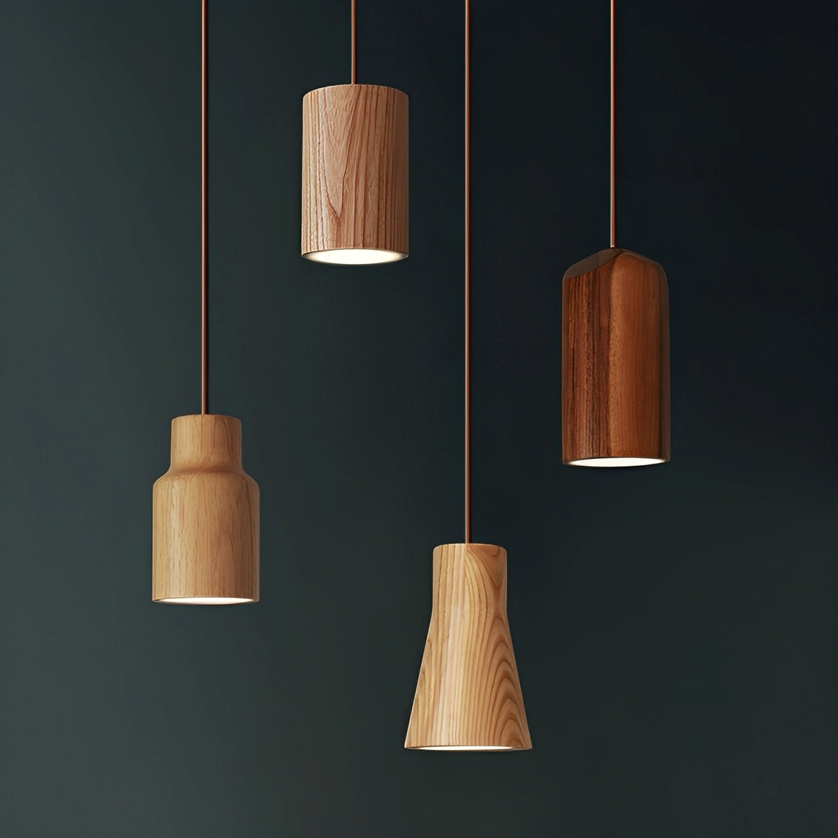 Yumi – Lustre en bois créatif de style moderne