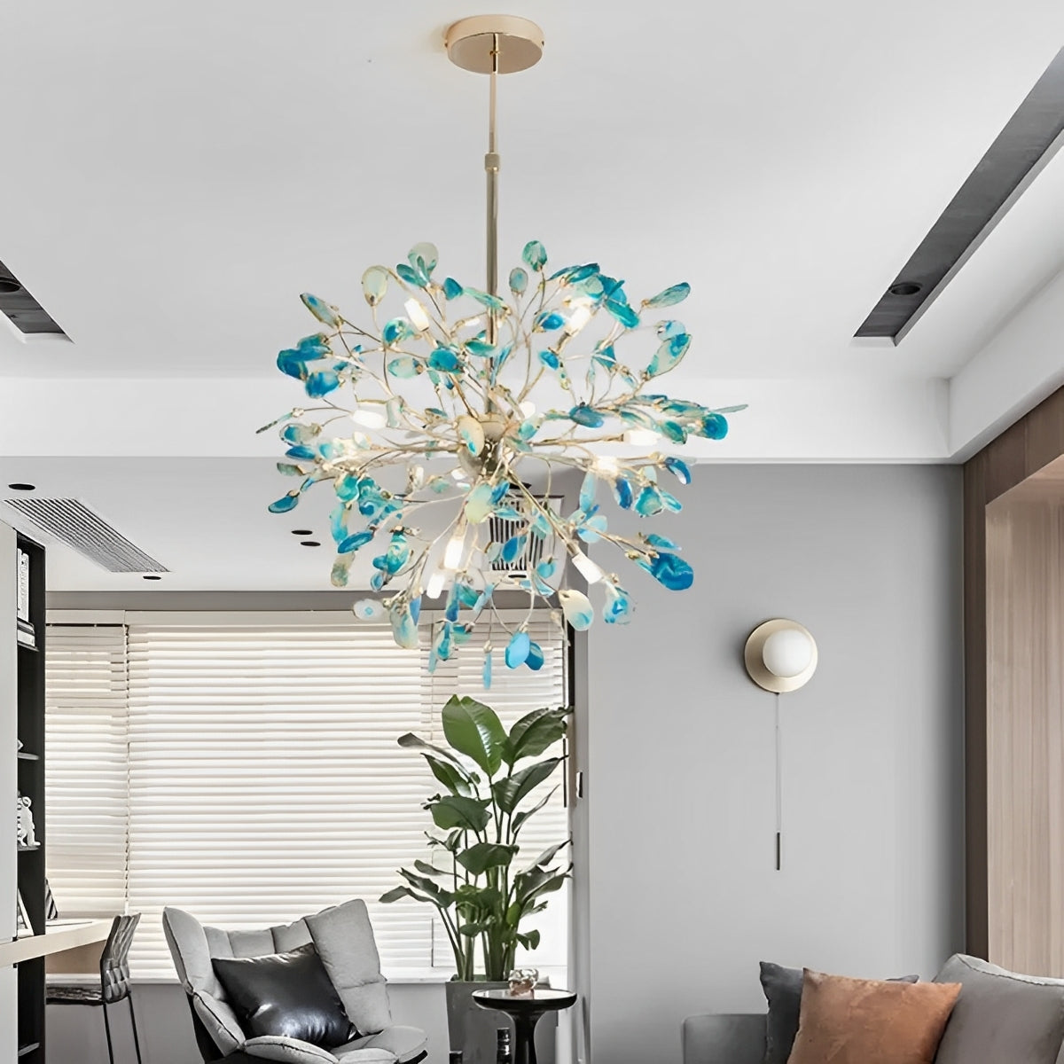 Ignis – Suspension Firefly Nordique avec Verre d'Agate