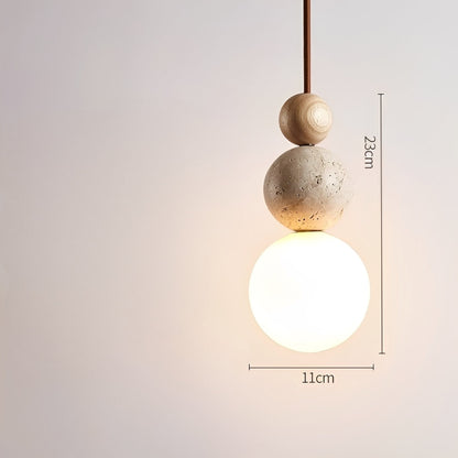 Nilo – Suspension moderne en travertin