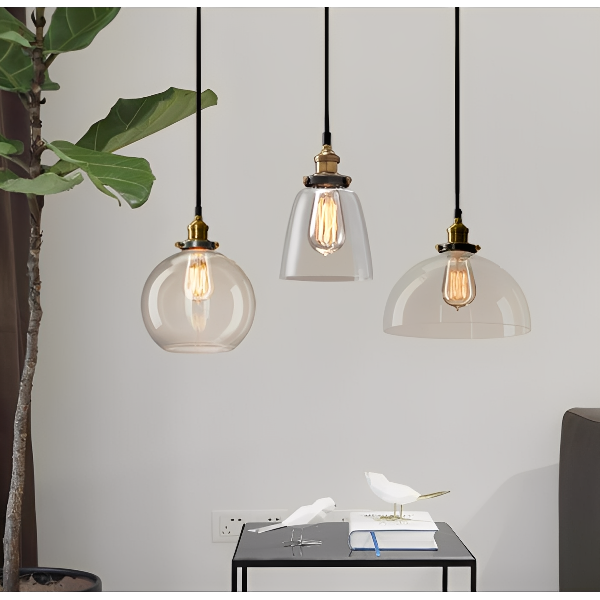 Iya – Lustre rétro créatif en verre