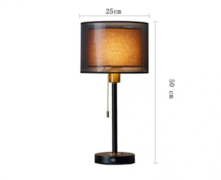 Lumis – Lampe de table avec abat-jour double