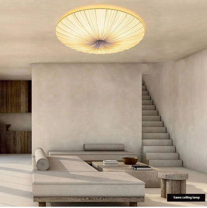 Aiko – Lustre en tissu japonais en beige