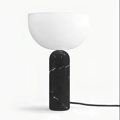 Raja – Lampe de table noble avec pied en marbre et design élégant
