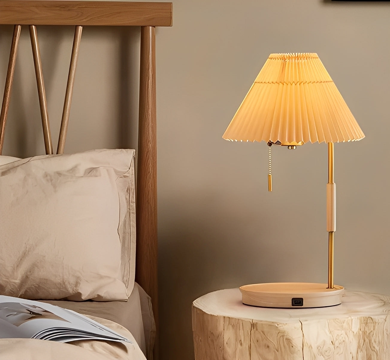 Isabella – Élégante Lampe de Table en Tissu Florentine