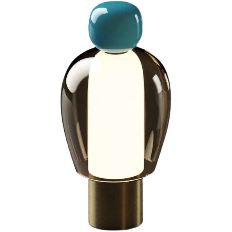 Claria – Lampe de table en verre LED dimmable et rechargeable pour accents déco modernes