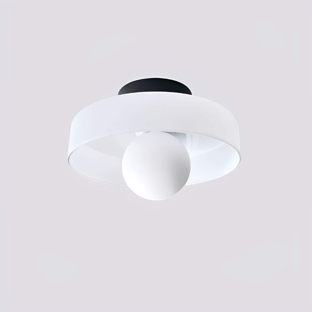 Camille – Plafonnier Rétro en Verre Français