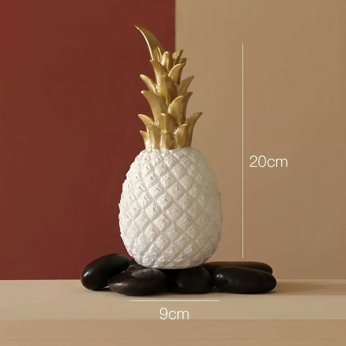 Phineas – Décoration ananas stylisée en résine pour accents d'été
