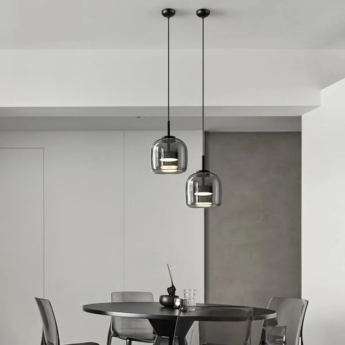 Solenn – Suspension LED en Verre Rétro Moderne