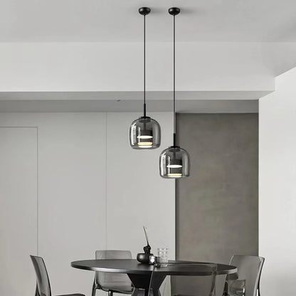 Solenn – Suspension LED en Verre Rétro Moderne