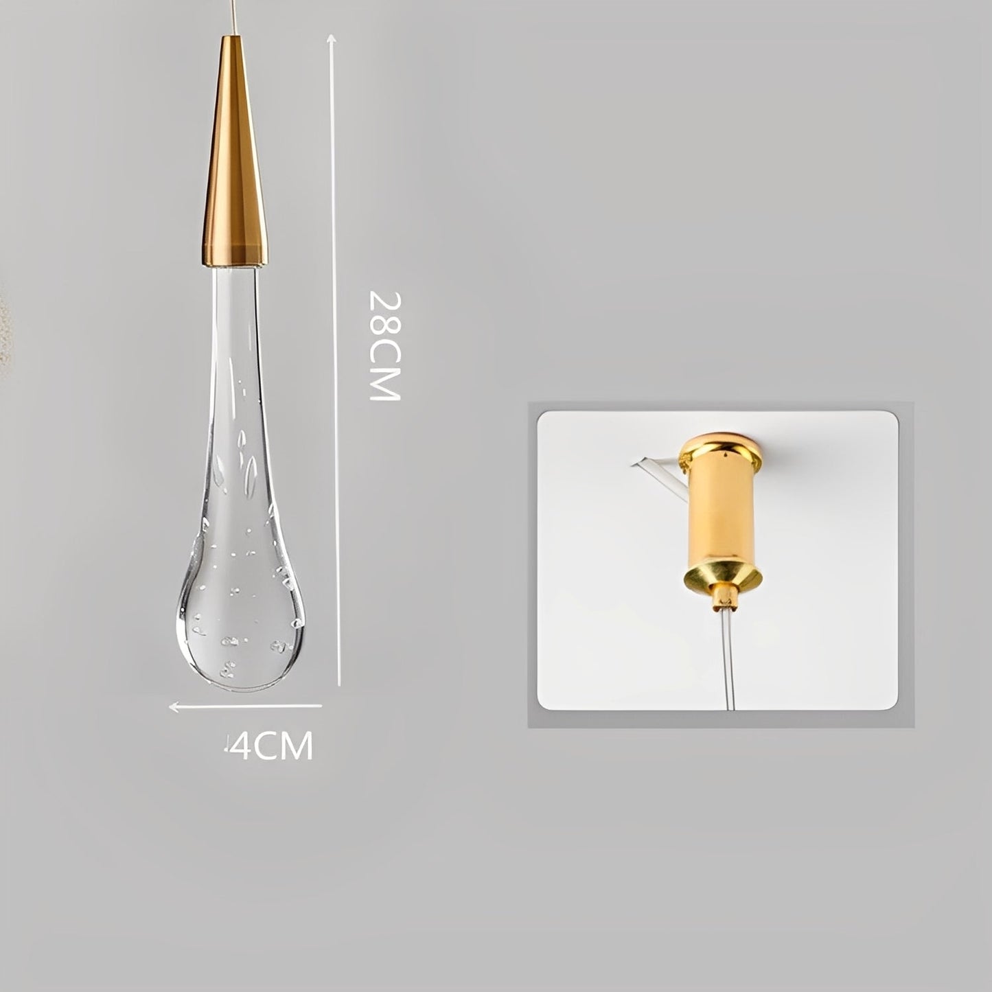 Raya – Suspension Escalier Perles de Pluie