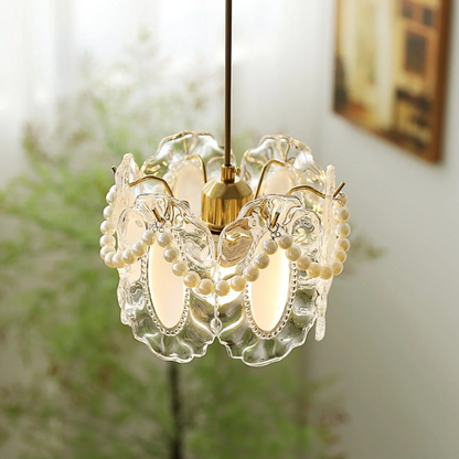 Florina – Suspension en verre avec motifs floraux pour pièces élégantes