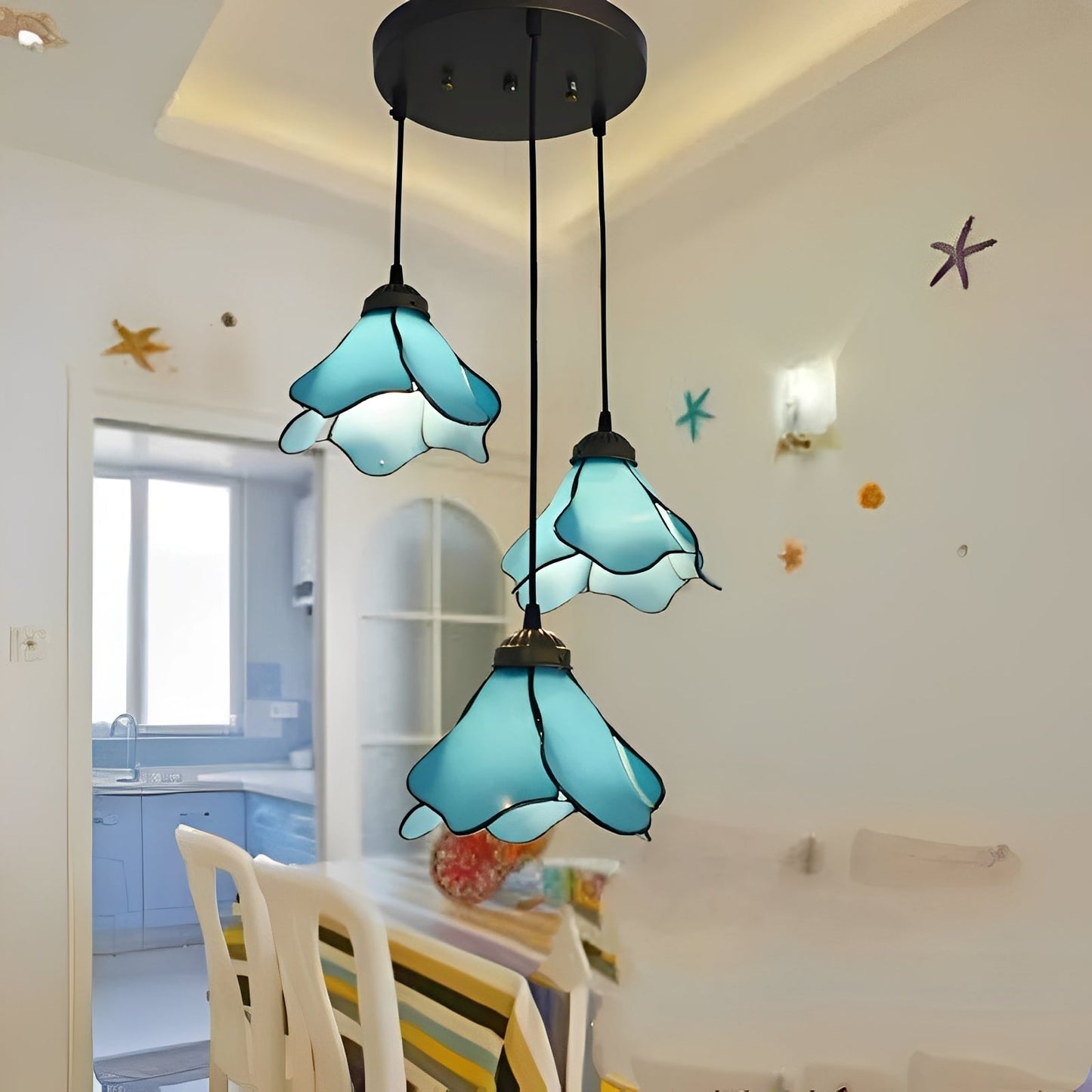 Vivienne – Suspension en Verre Tiffany Rétro