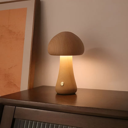 Toshi – Mignonne Lampe de Nuit LED en Bois de Champignon