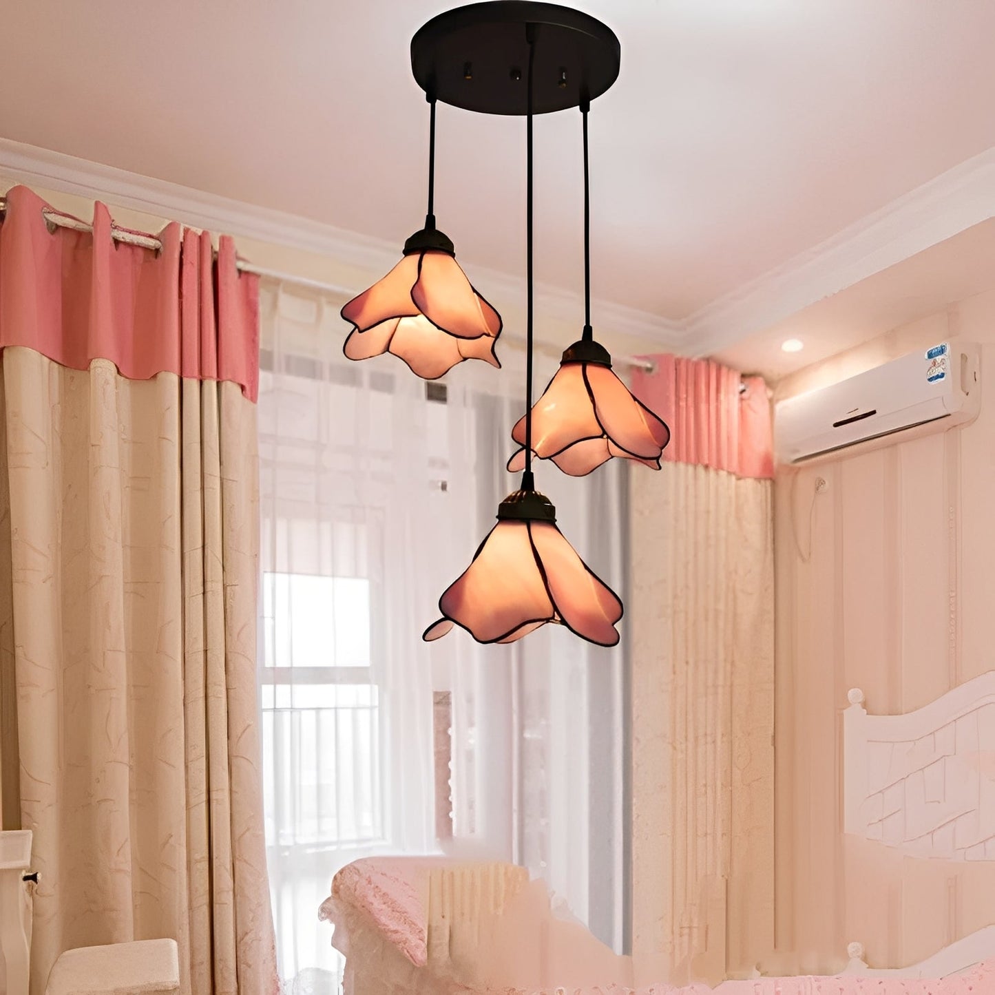 Vivienne – Suspension en Verre Tiffany Rétro