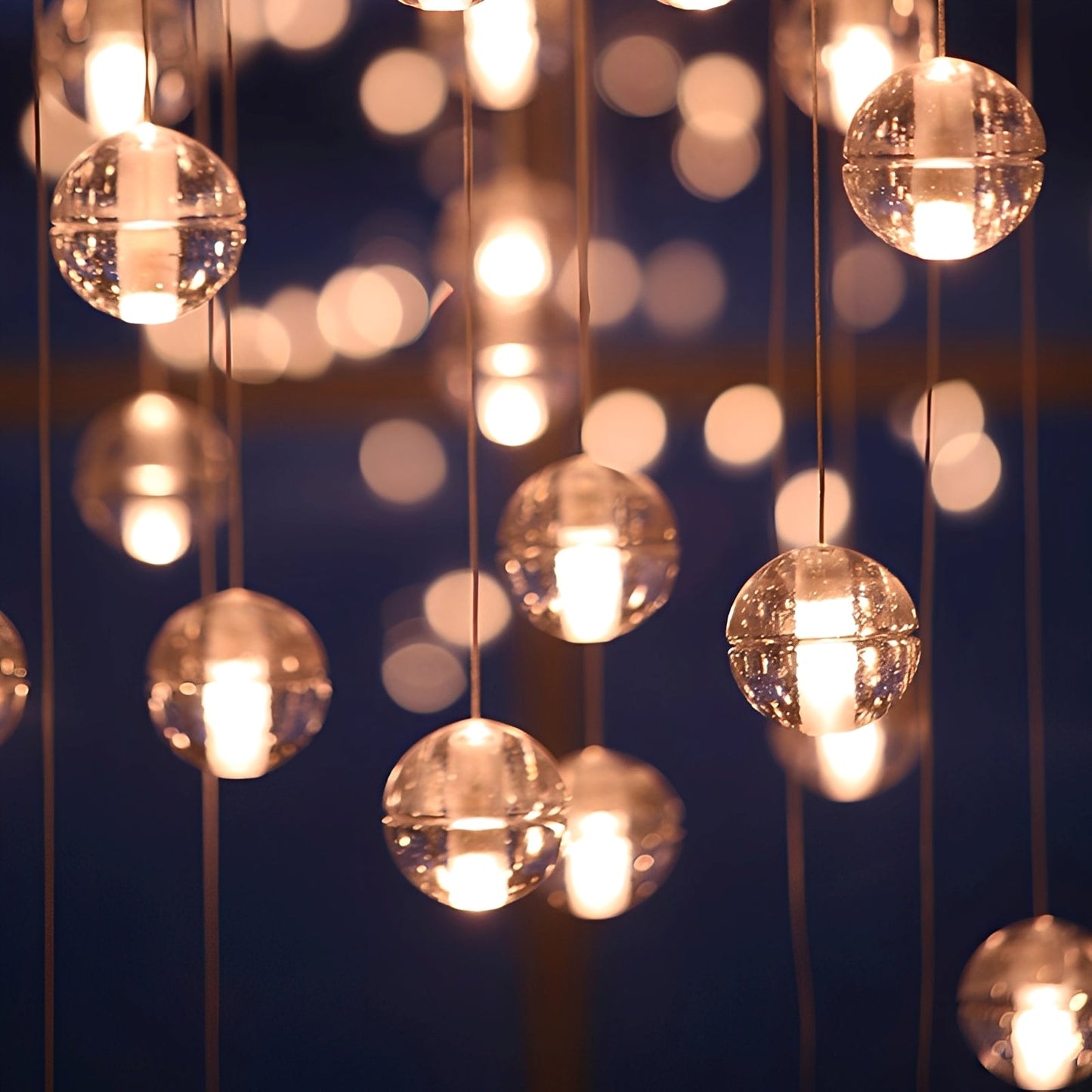 Estelle – Plafonnier en cristal au design de pluie de météorites