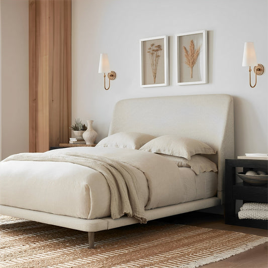 Éloise – Applique murale française en cuivre et lin