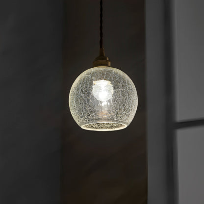 Rhea – Suspension boule de verre en cuivre