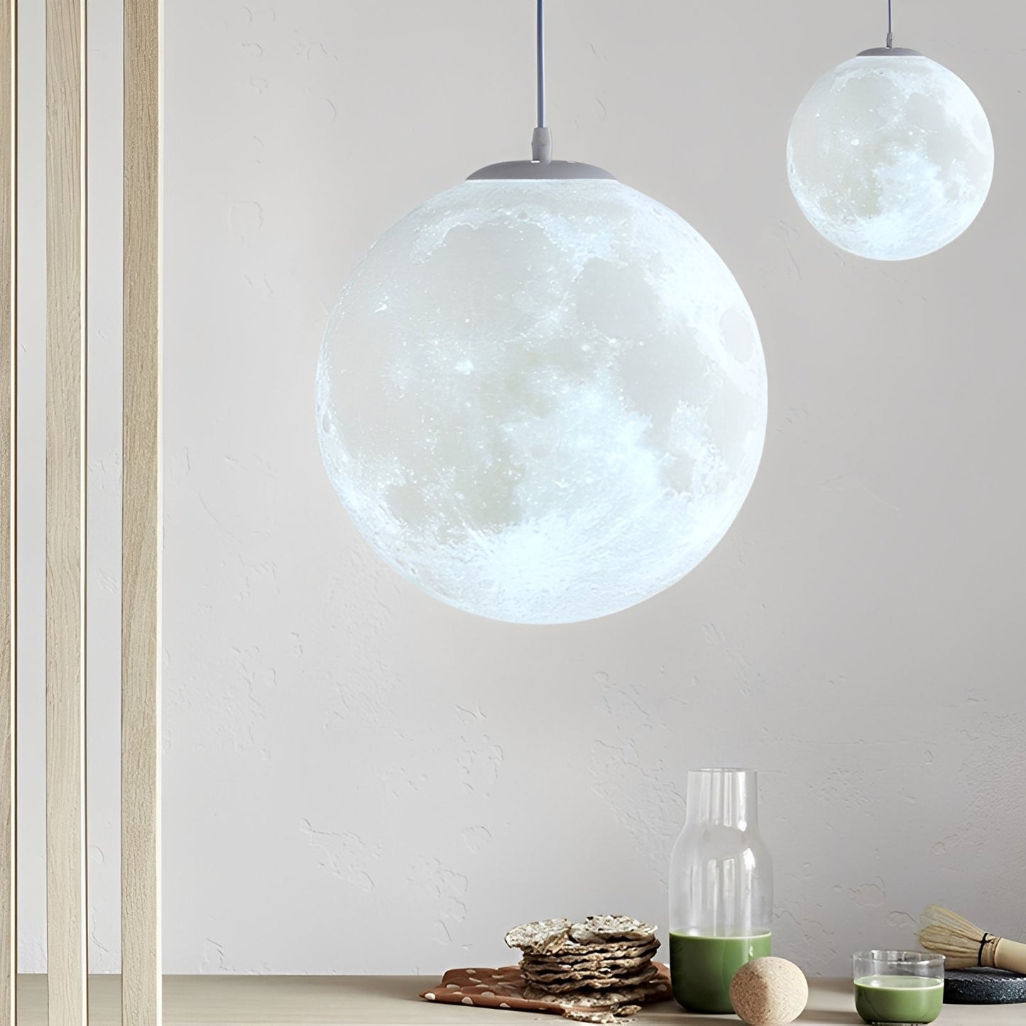 Luna – Lustre Lunaire 3D en Style Moderne Minimaliste