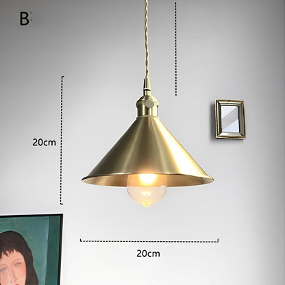 Helena – Lampe Suspendue en Cuivre Américain