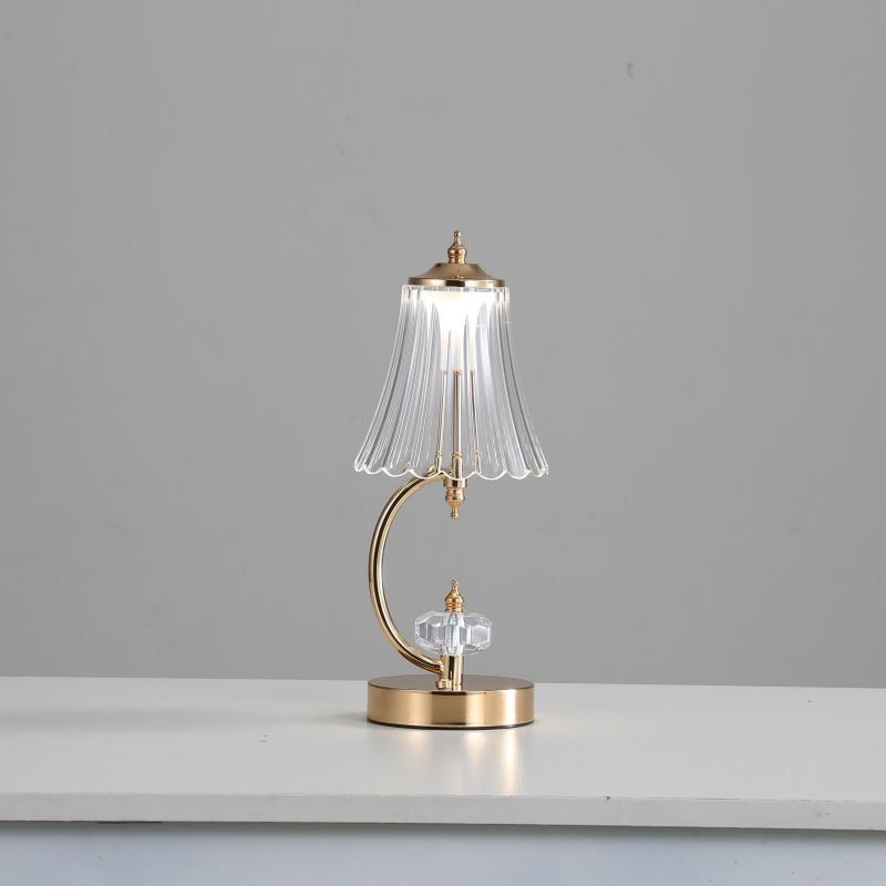 Emiko – Lampe de Table Vintage en Cristal Doré