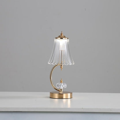 Emiko – Lampe de Table Vintage en Cristal Doré