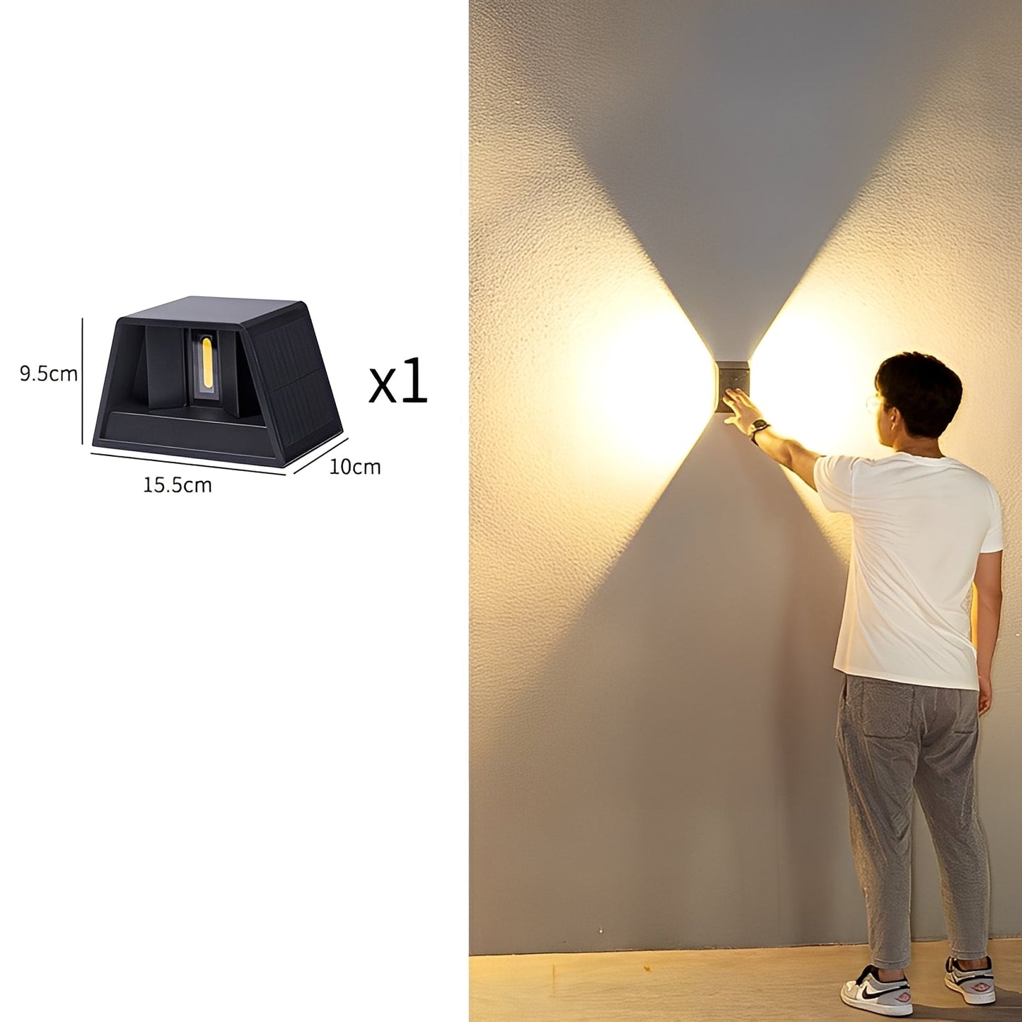 Nico – Applique Solaire Étanche