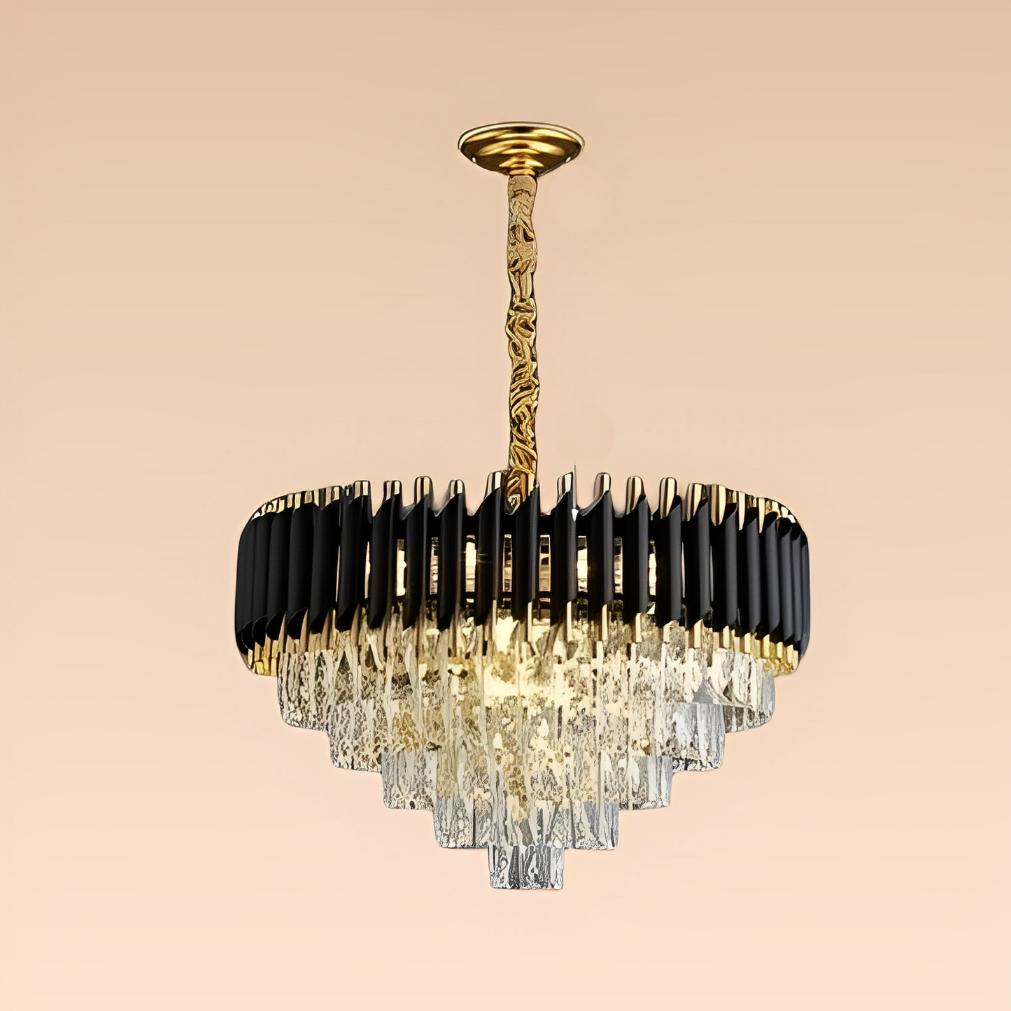 Celine – Lustre moderne avec éléments en cristal étincelants