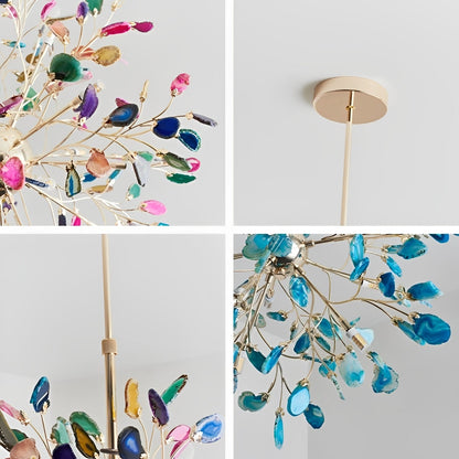 Ignis – Suspension Firefly Nordique avec Verre d'Agate