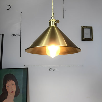 Helena – Lampe Suspendue en Cuivre Américain
