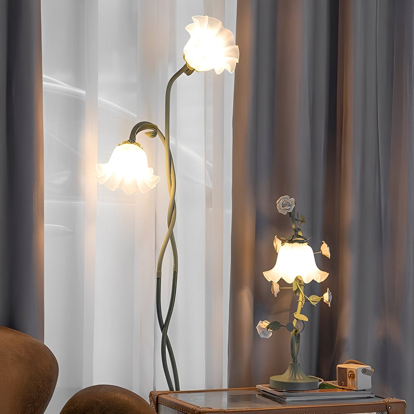 Gracie – Lampe sur pied rétro pastorale