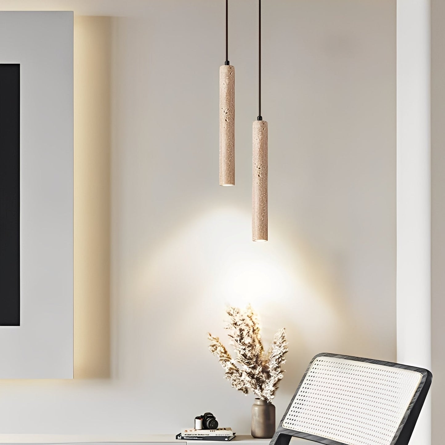 Nayra – Lampe murale en pierre jaune