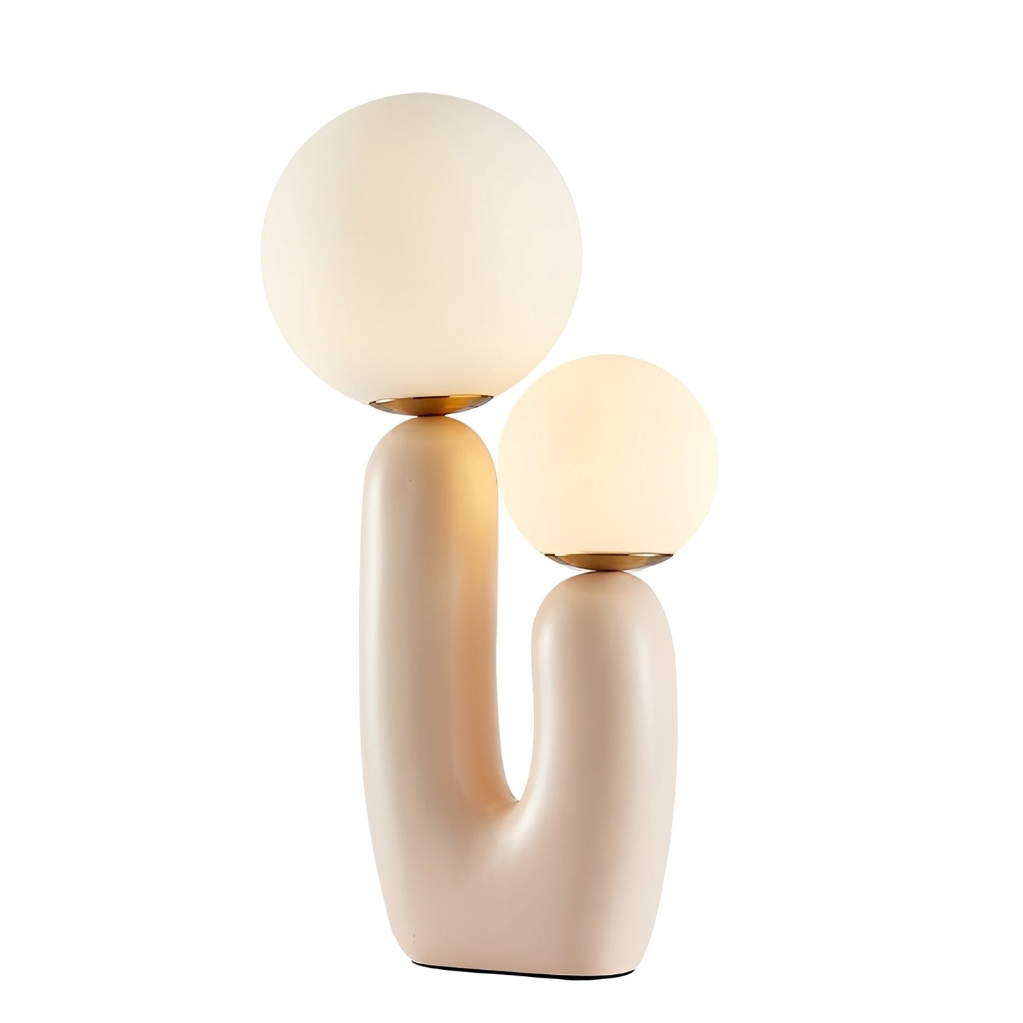 Mireille – Double lampe de table designer en résine et verre