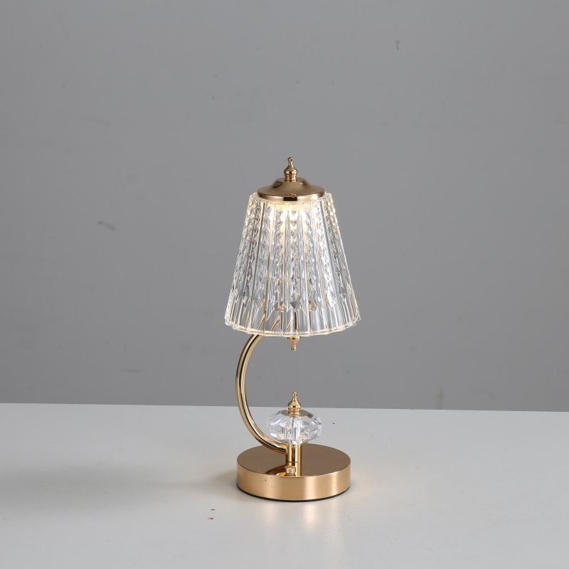 Emiko – Lampe de Table Vintage en Cristal Doré