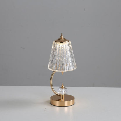 Emiko – Lampe de Table Vintage en Cristal Doré