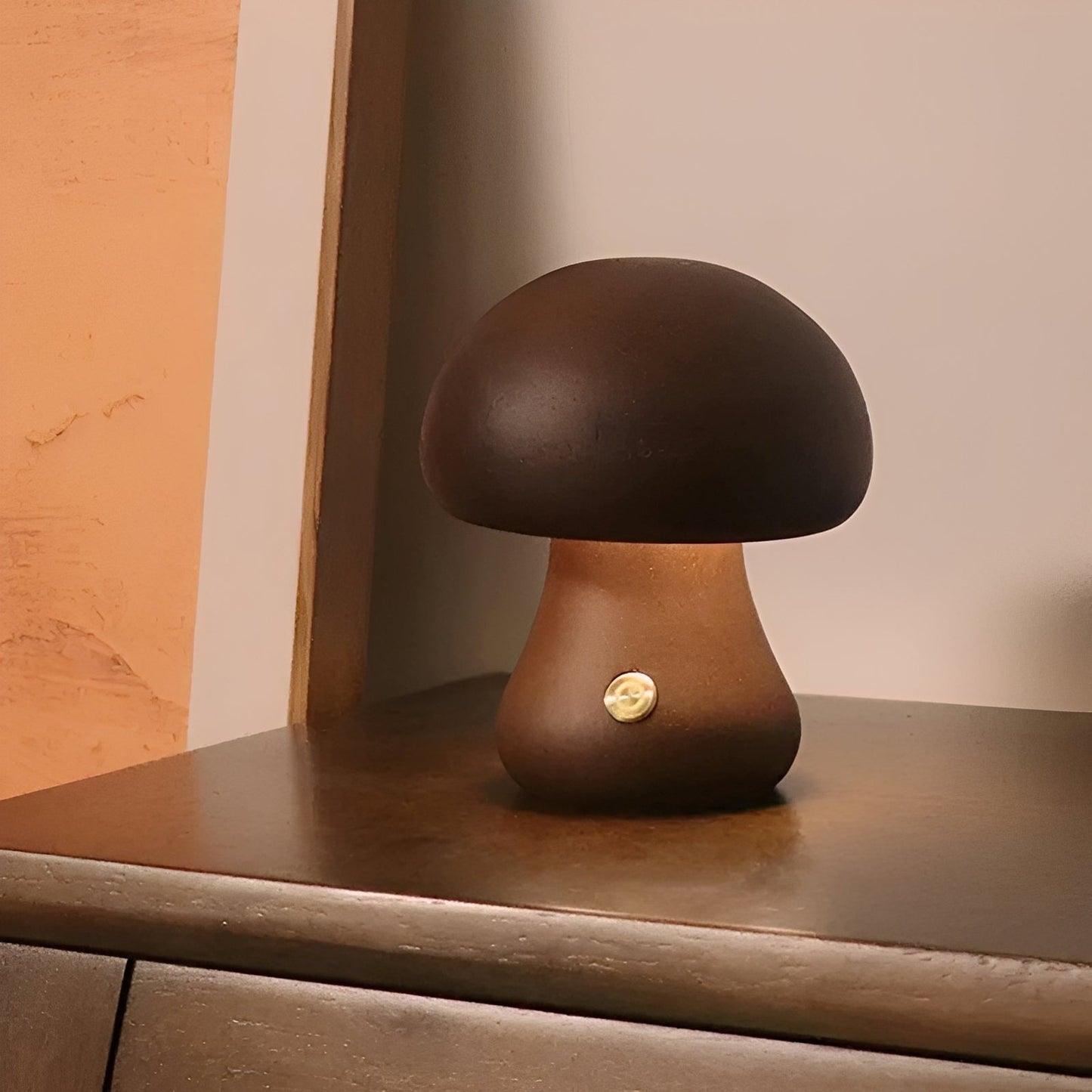 Toshi – Mignonne Lampe de Nuit LED en Bois de Champignon