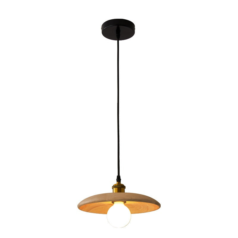 Elha – Lampe de table en bois massif et en acier