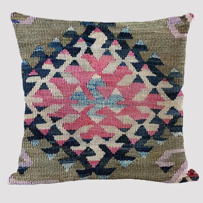 Yara – Coussin Boho avec motif géométrique