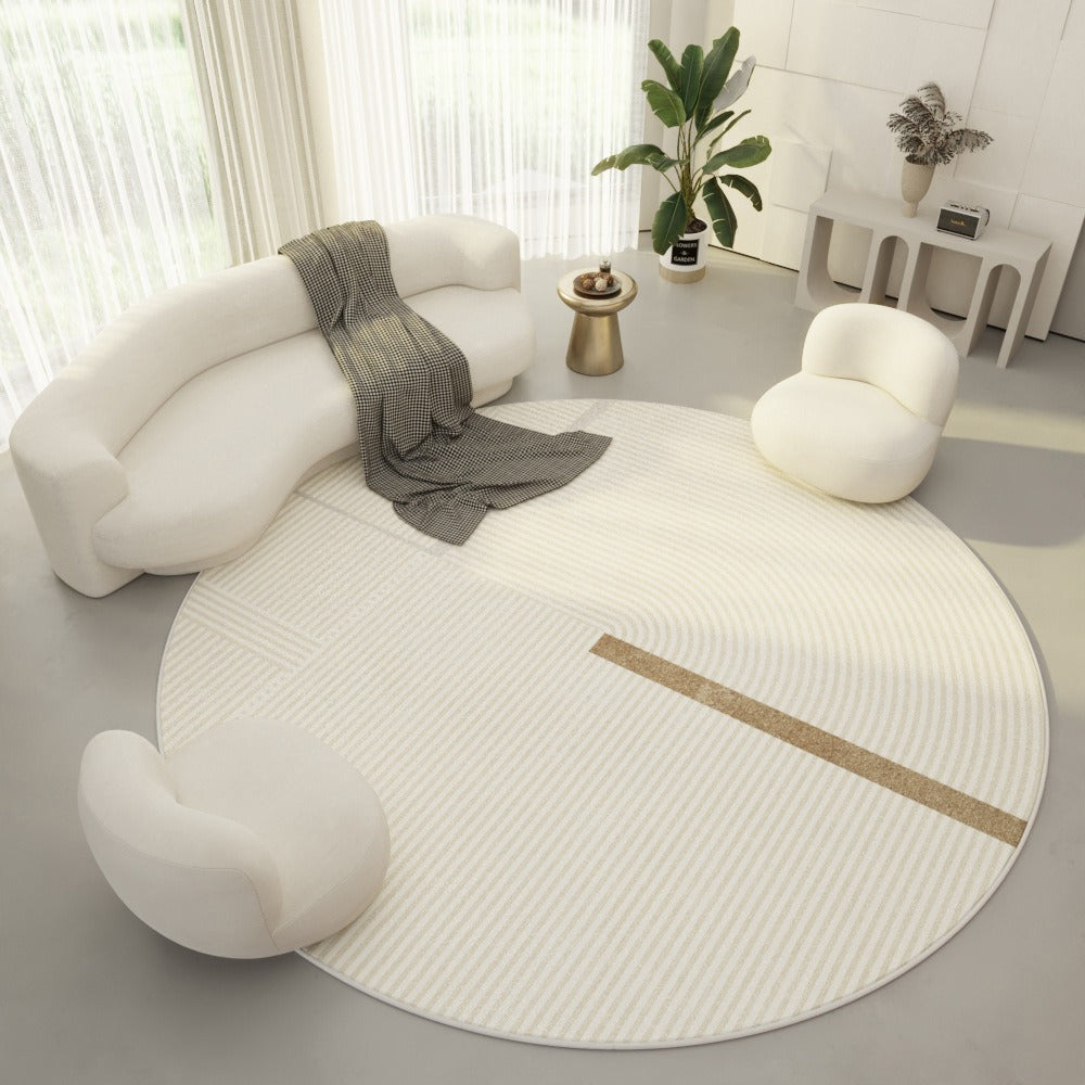 Mira – Tapis Rond Moderne au Design Simple