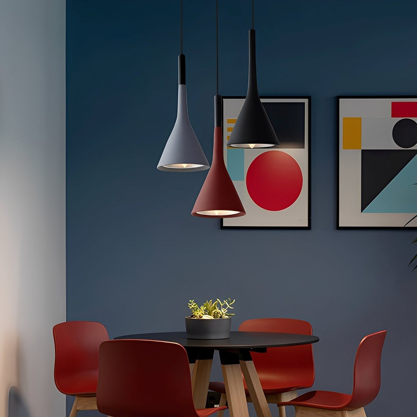 Arashi – Suspension moderne en corne d'aluminium