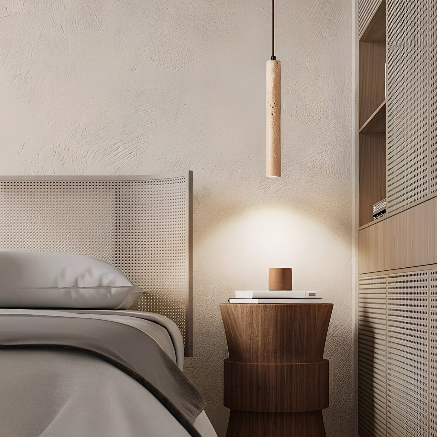 Nayra – Lampe murale en pierre jaune