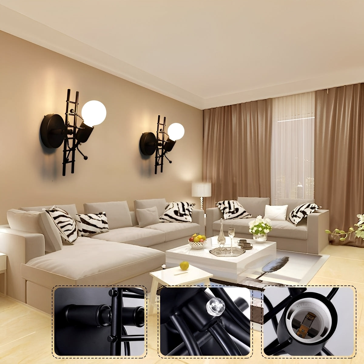 Nerio – Moderne Forme Escalier Applique Murale