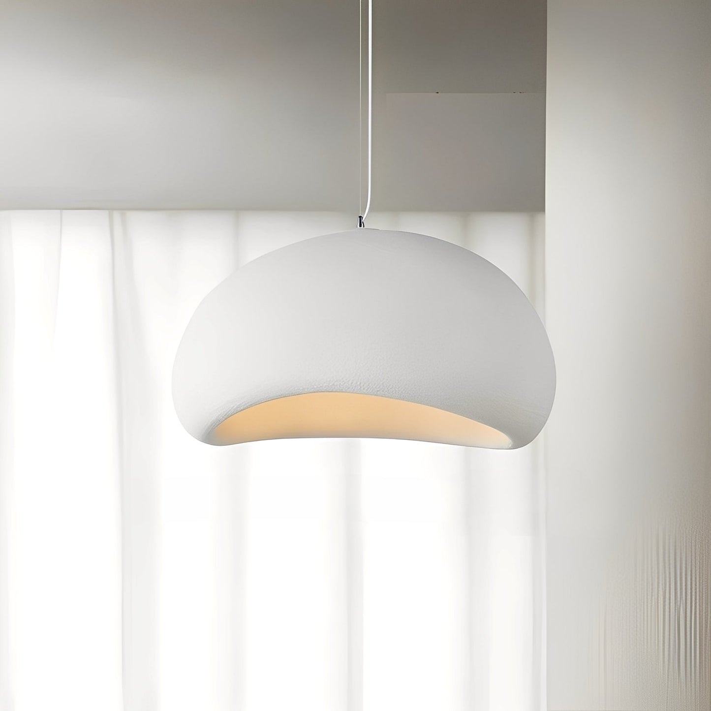 Jisoo – Lustre Minimaliste en Verre et Haricots