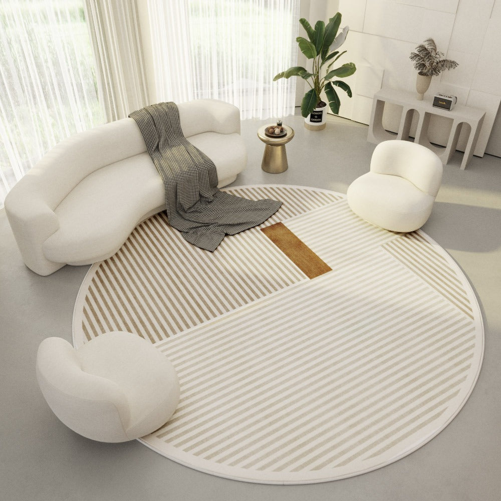 Mira – Tapis Rond Moderne au Design Simple